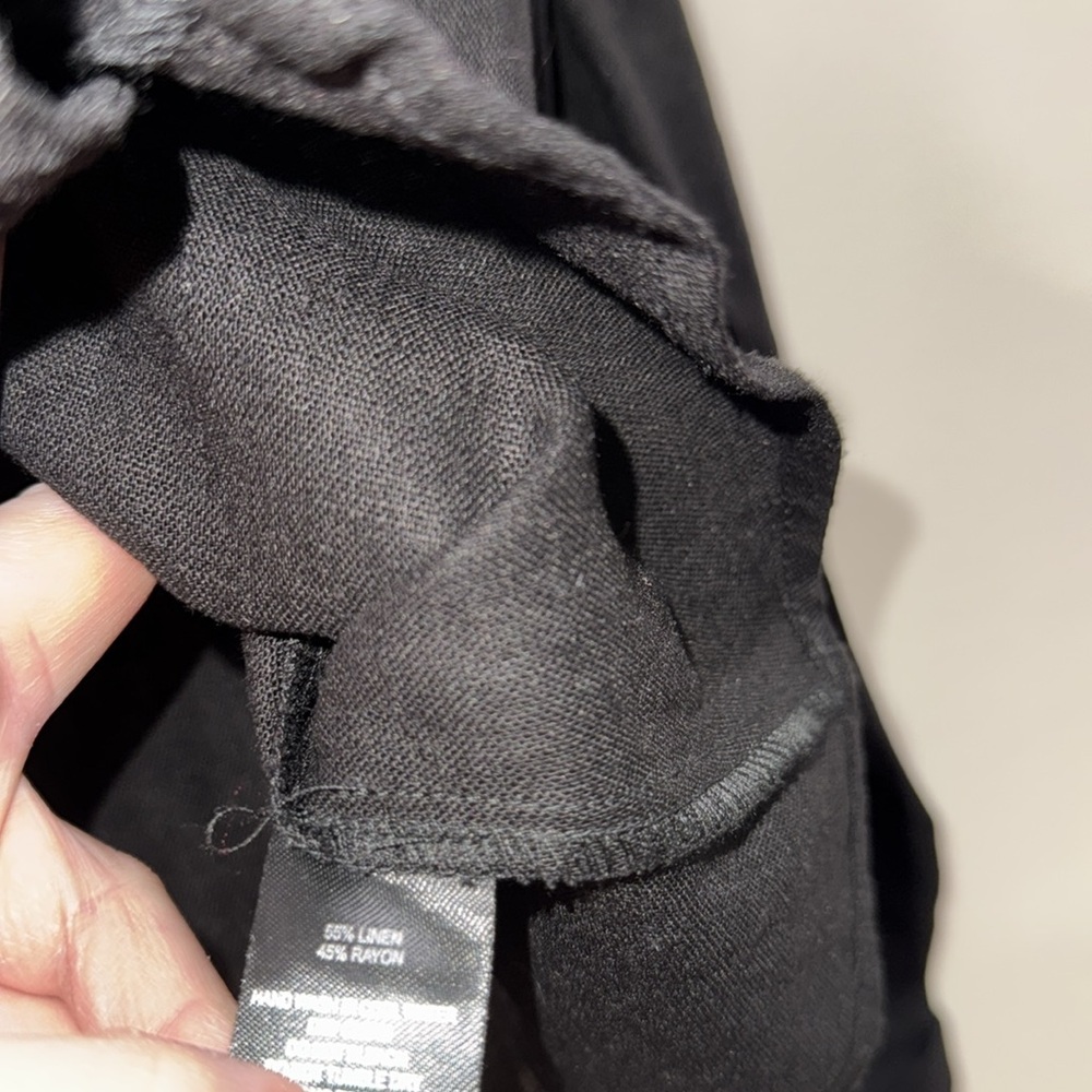 Black Front Tie Top - Picture 8 of 11